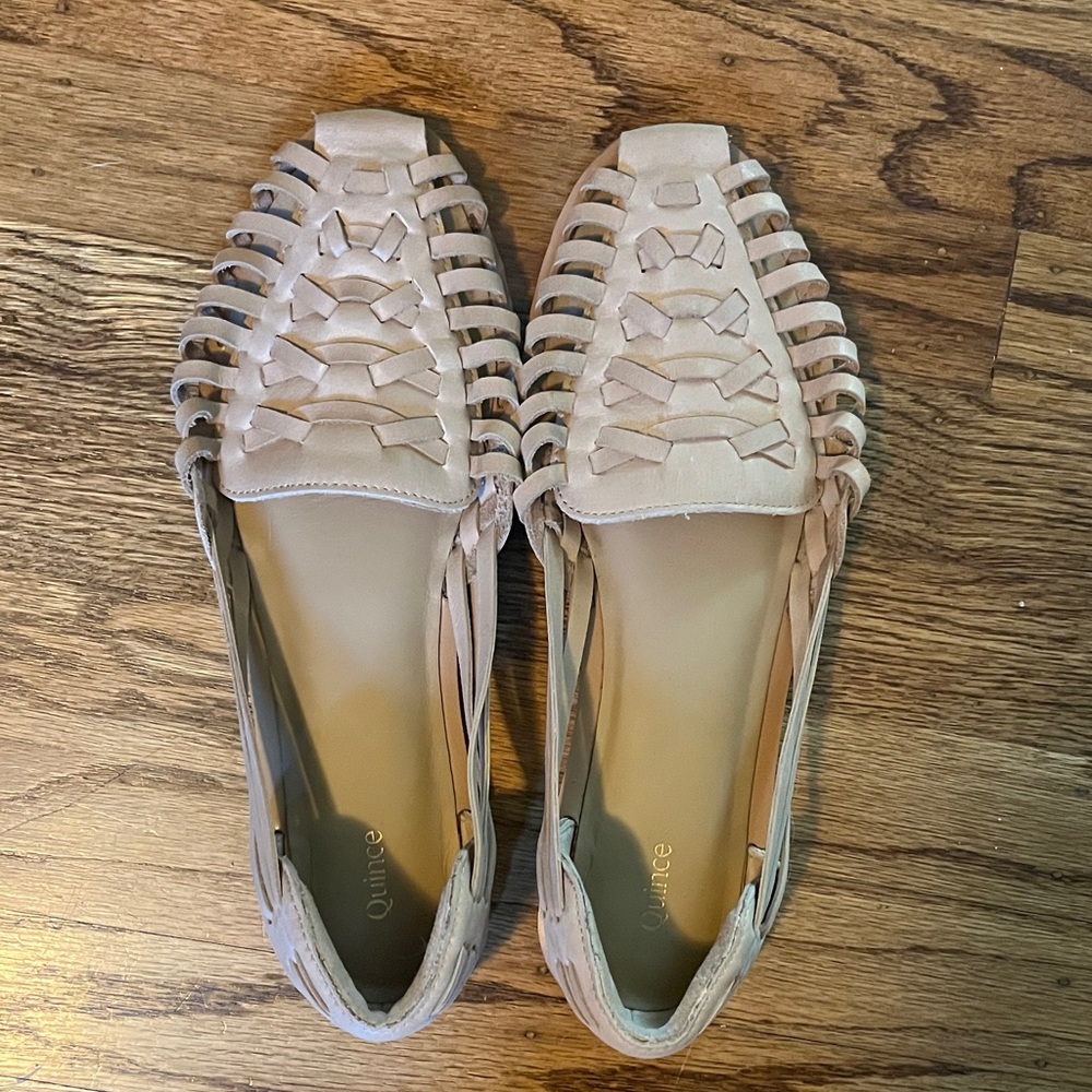 Quince Women's Huarache Flats in light tan